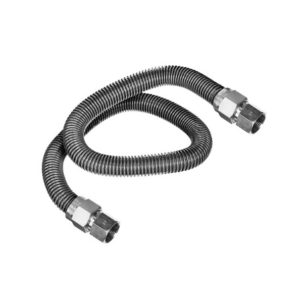 Flextron Gas Line Hose 1/2'' O.D. x 36'' Length 1/2" x 3/8" FIP Fittings, Stainless Steel Flexible Connector FTGC-SS38-36E - main